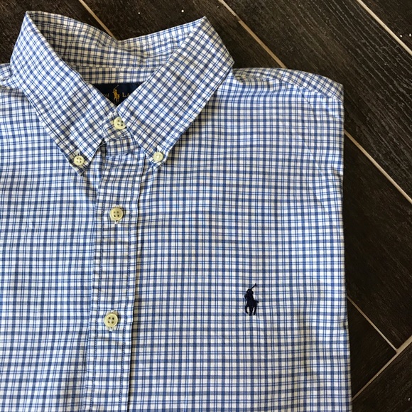 Polo Ralph Lauren Other - Blue Plaid Ralph Lauren Custom Fit Button Down